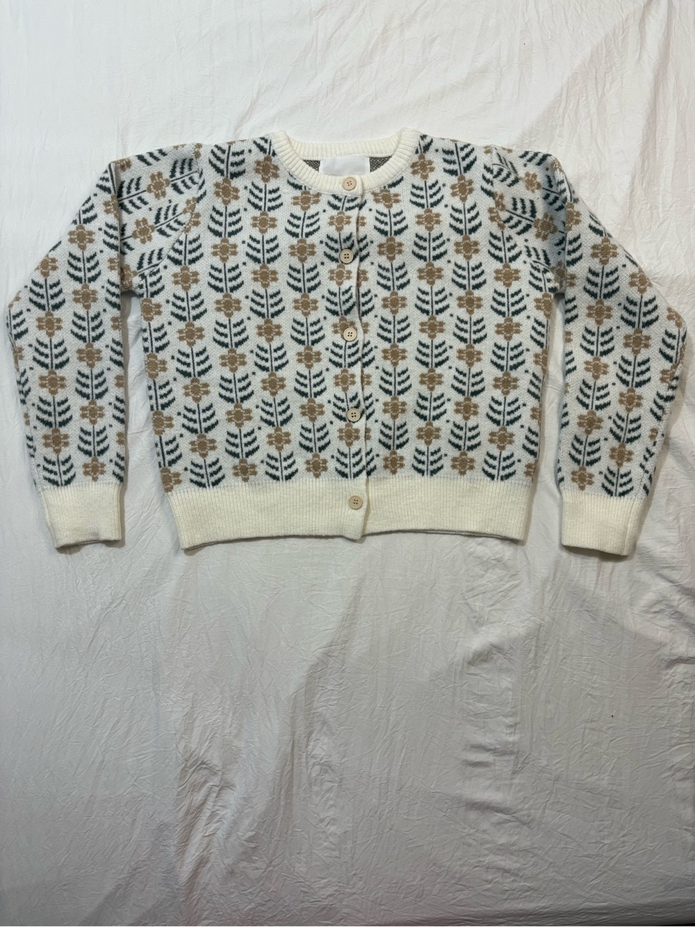 &merci Women’s Floral Small Sweater Cardigan Cottagecore